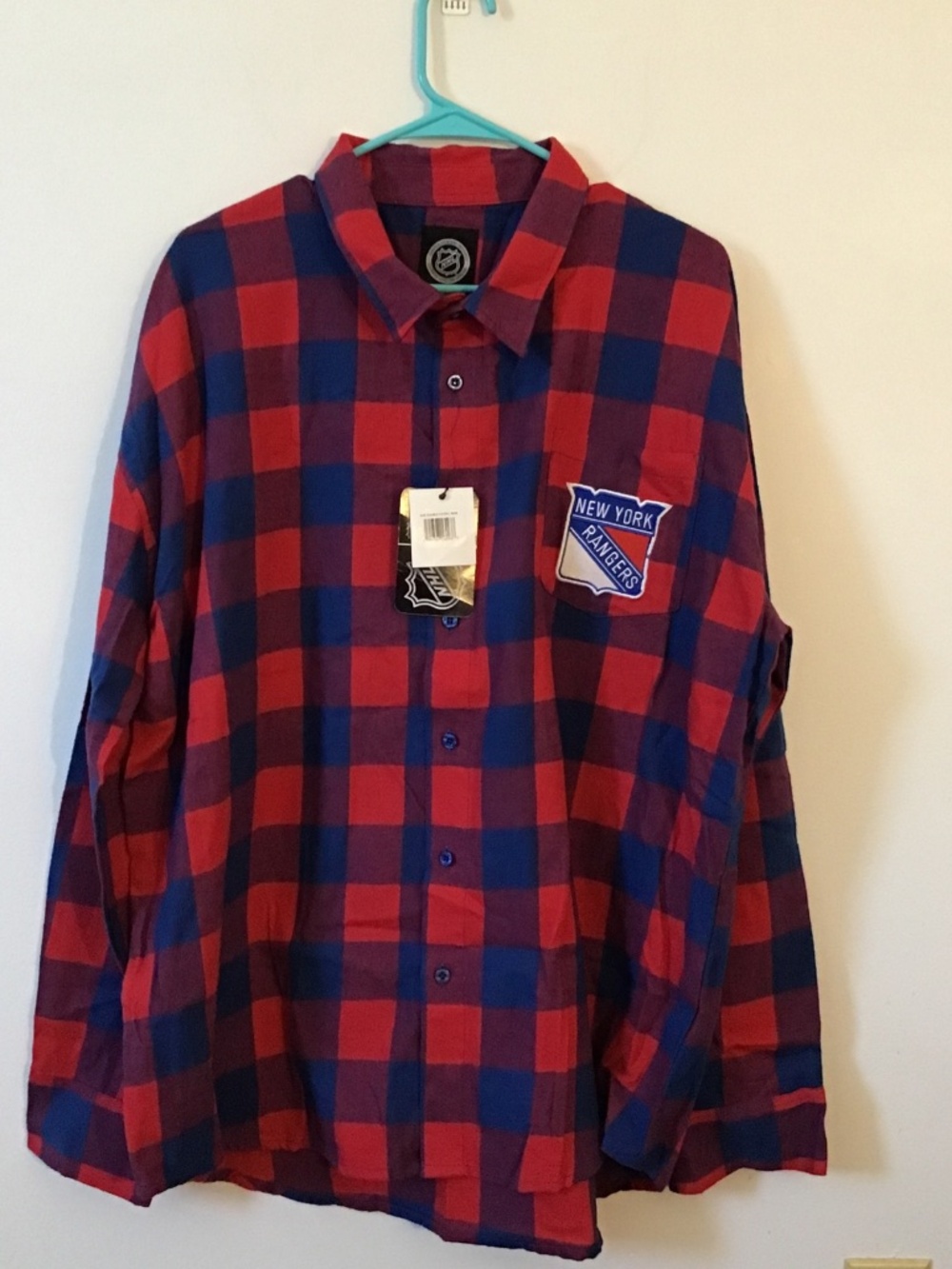 Men’s New York Rangers Button Up Shirt Size 2XL